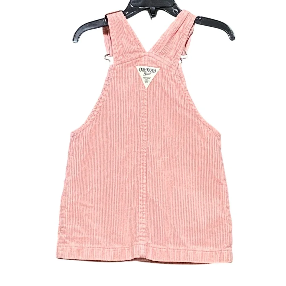 OshKosh B'gosh Pink Corduroy Overall Dress Toddler Girls Size 2T Pinafore Jumper